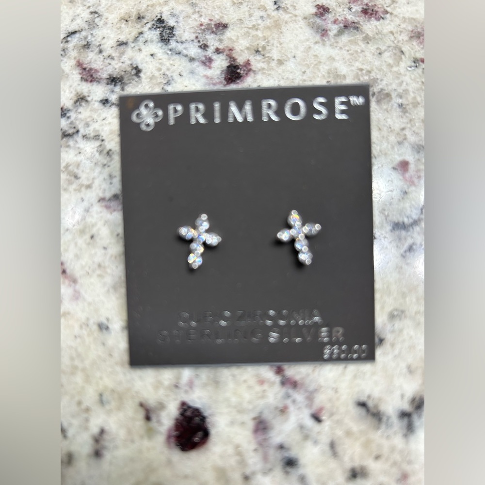 Primrose cubic zirconia and sterling silver earrings